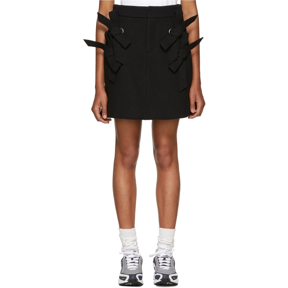 ShuShu/Tong Four Bows Wool Balletcore Mini Skirt - Picture 6 of 10